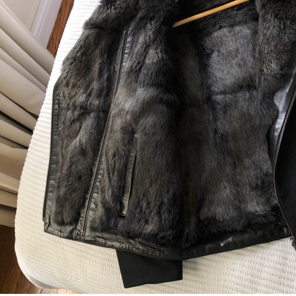 Helmut Lang Black Void Reversible Fur and Felt Jacket - Picture 8 of 10